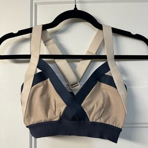 Community Beige and Navy Strappy Bralette